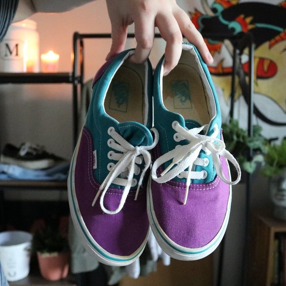 Vans Shoes - Skatergirl Two-Tone Cute Trendy Blue & Purple Vans